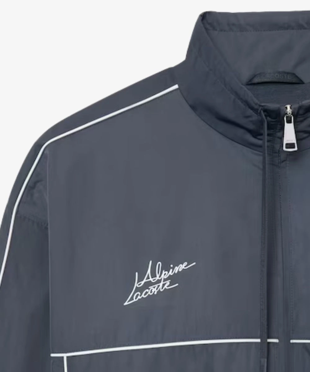 Lacoste Alpine Water-Repellent Grey Track Jacket
