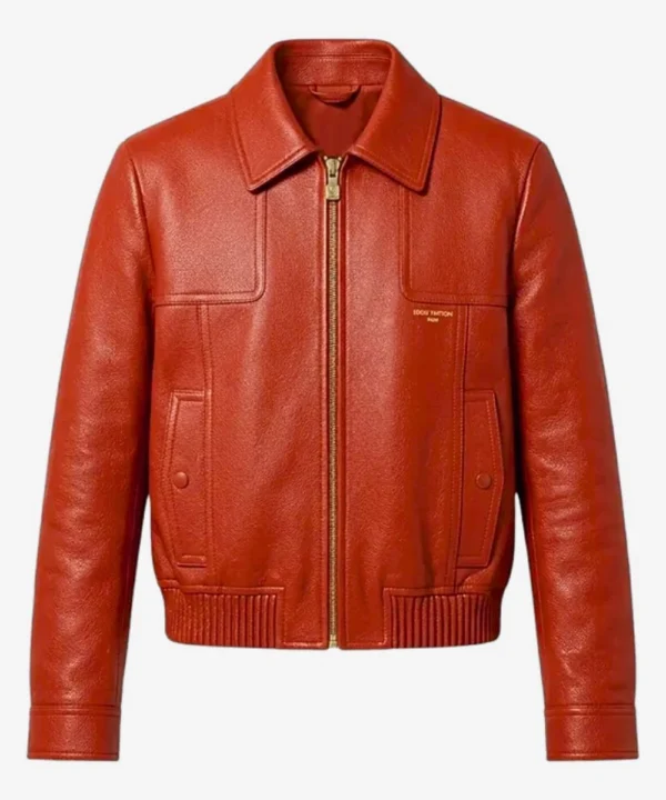 Louis Vuitton SS27 Lil Baby Red Leather Jacket
