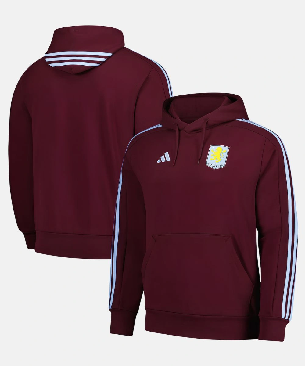 Men's Adidas Aston Villa FC DNA Maroon Pullover Fleece Hoodie