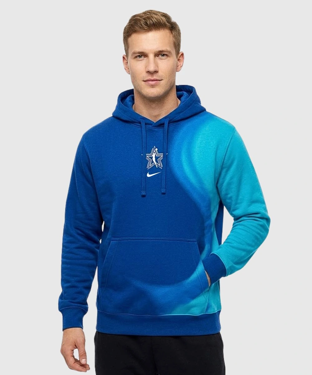 Men's WNBA All-Star Weekend Basketball Pullover Fleece Hoodie Blue