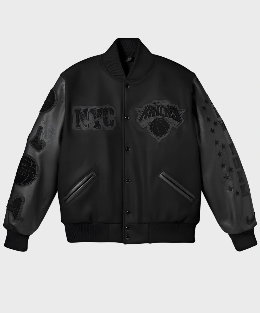 New York Knicks Nike Black NBA Finals Champions Full-Snap Jacket