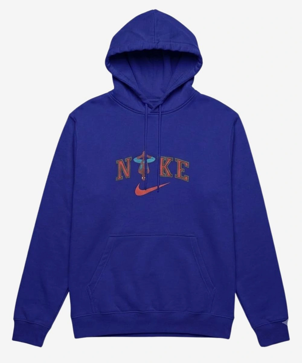 Nike Spiderman Embroidered Hoodie Blue