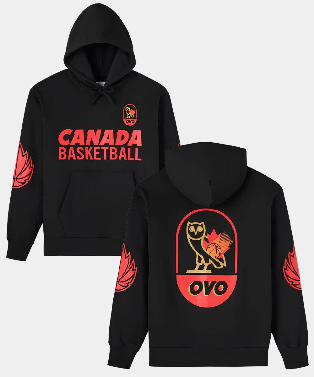 OVO Canada Basketball Hoodie Black