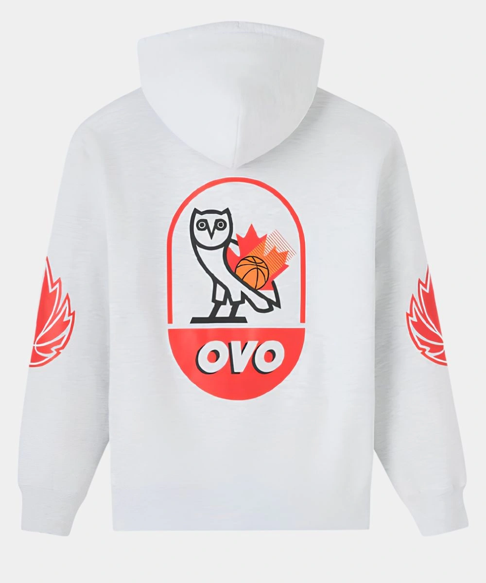 OVO Canada Basketball Hoodie Grey