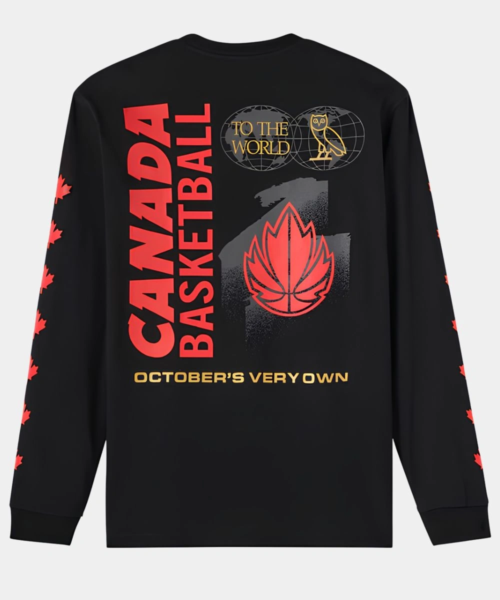 OVO Canada Basketball Long-Sleeve T-Shirt