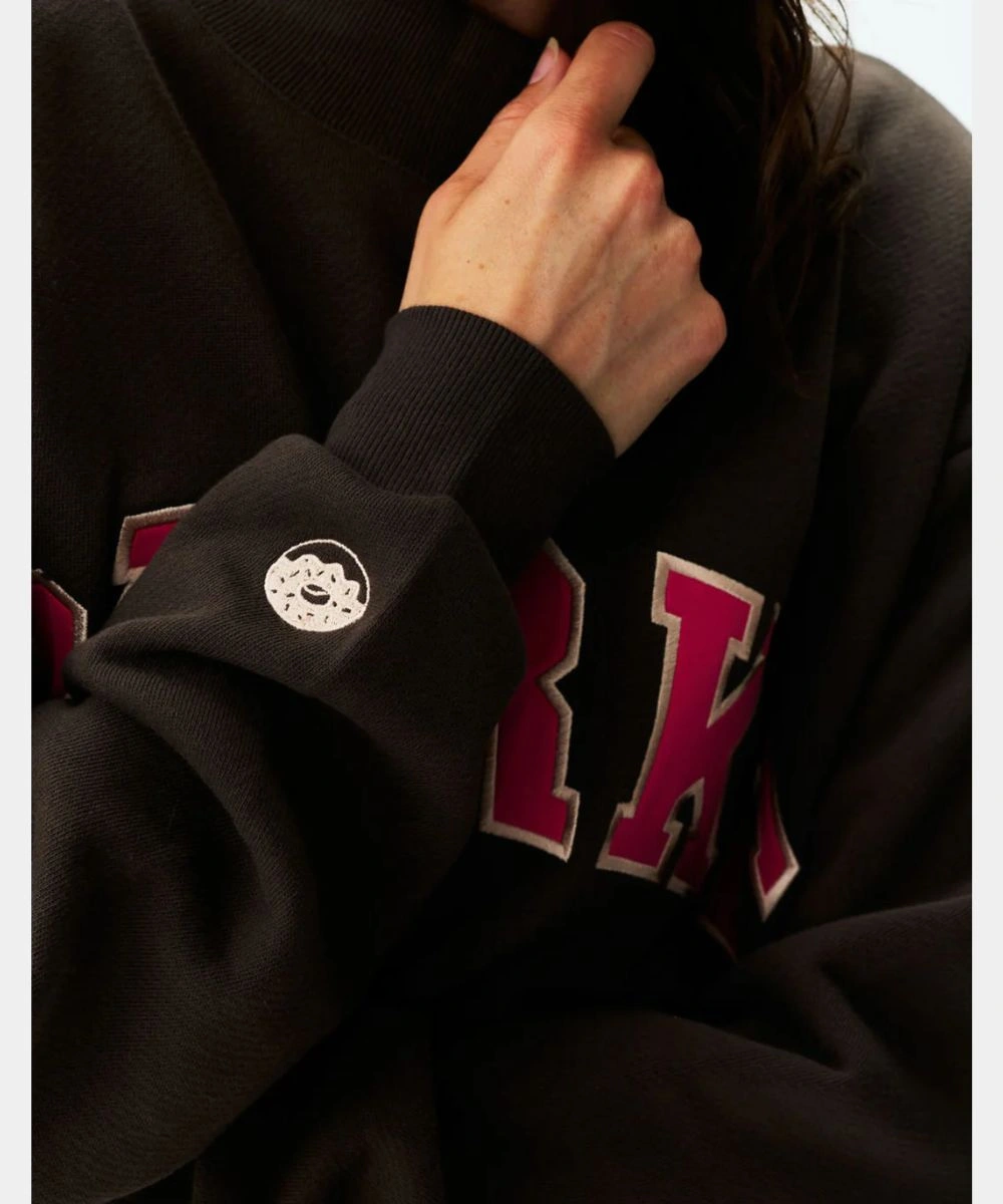 Parke Dunkin Varsity Mockneck Sweatshirt Espresso