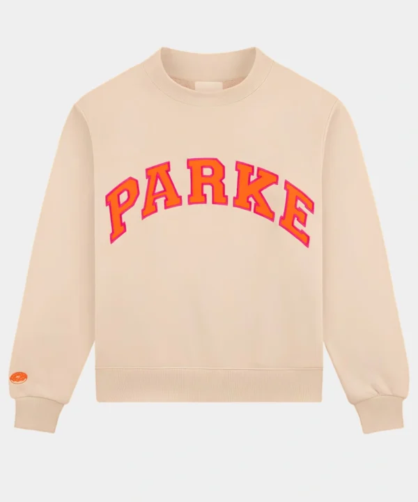 Parke x Dunkin Varsity Mockneck Sweatshirt Cream