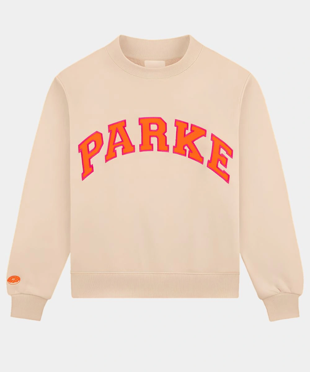 Parke x Dunkin Varsity Mockneck Sweatshirt Cream
