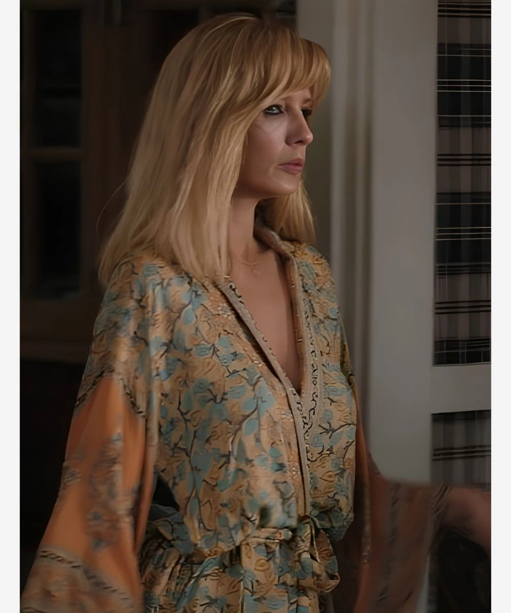 Kelly Reilly TV Series Yellowstone Beth Dutton Floral Kimono Robe