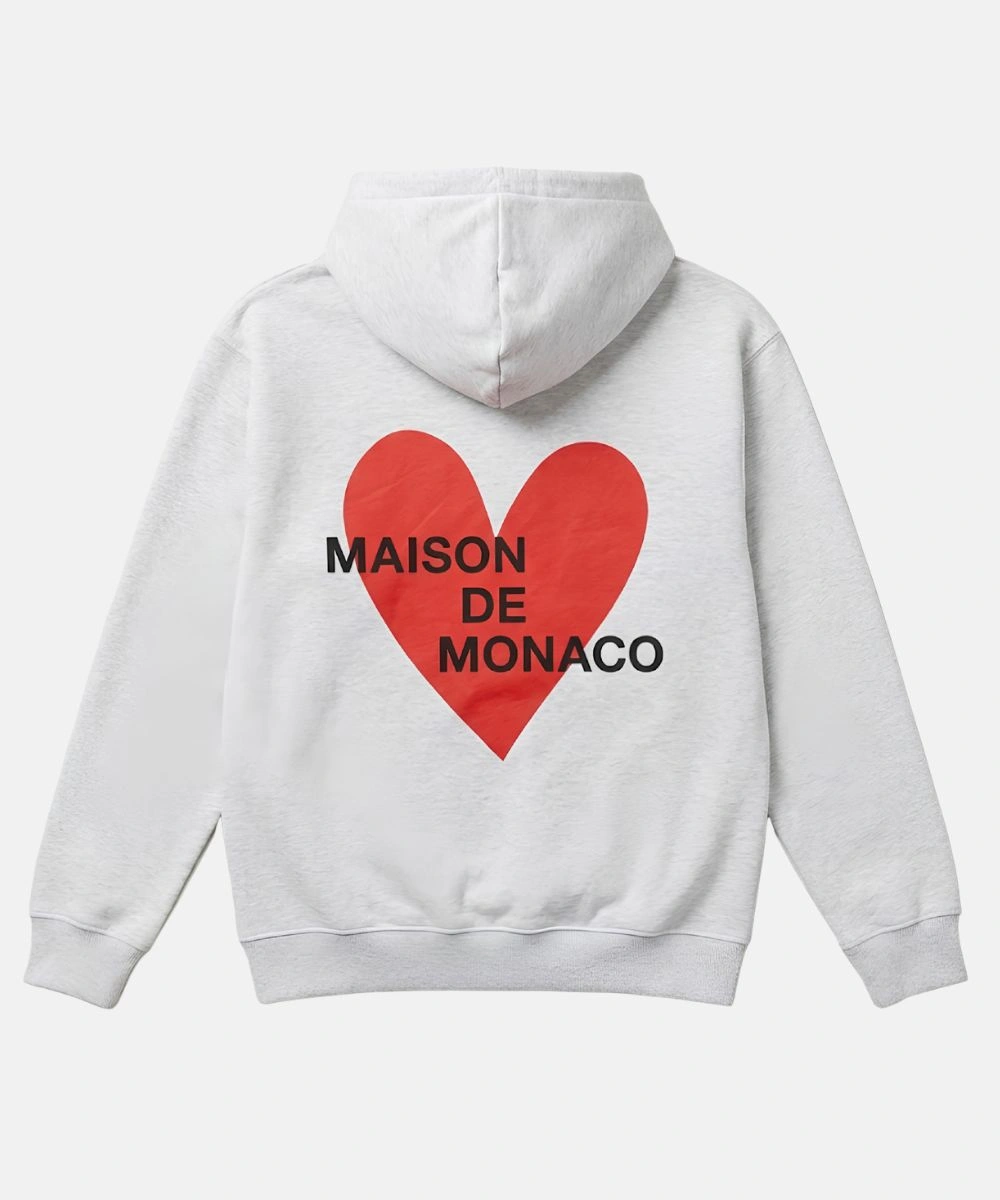 Unisex Maison de Monaco The Amore Grey Hoodie For Sale