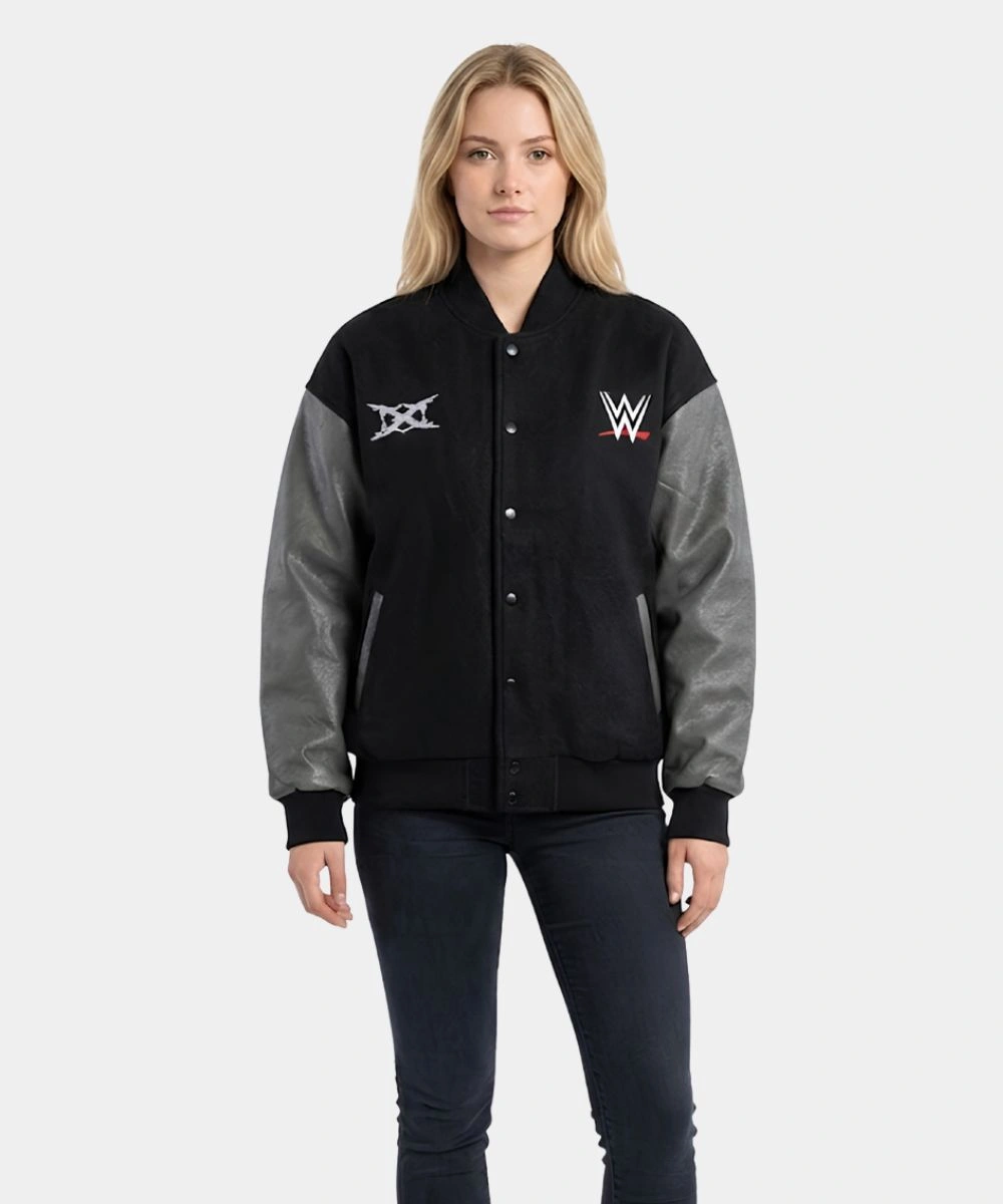 WWE Summer Slam 2026 Ken Carson Black Varsity Bomber Jacket
