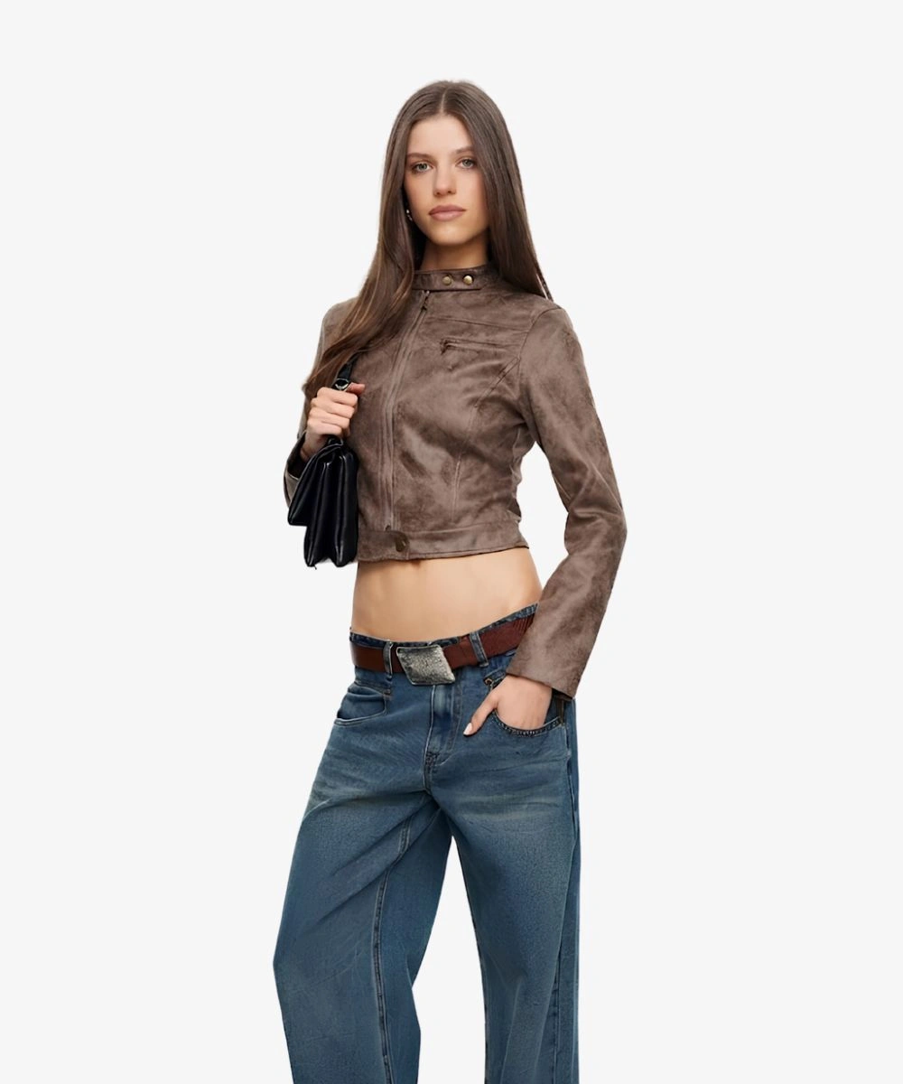 Women's Lioness Brown Leather Jacket