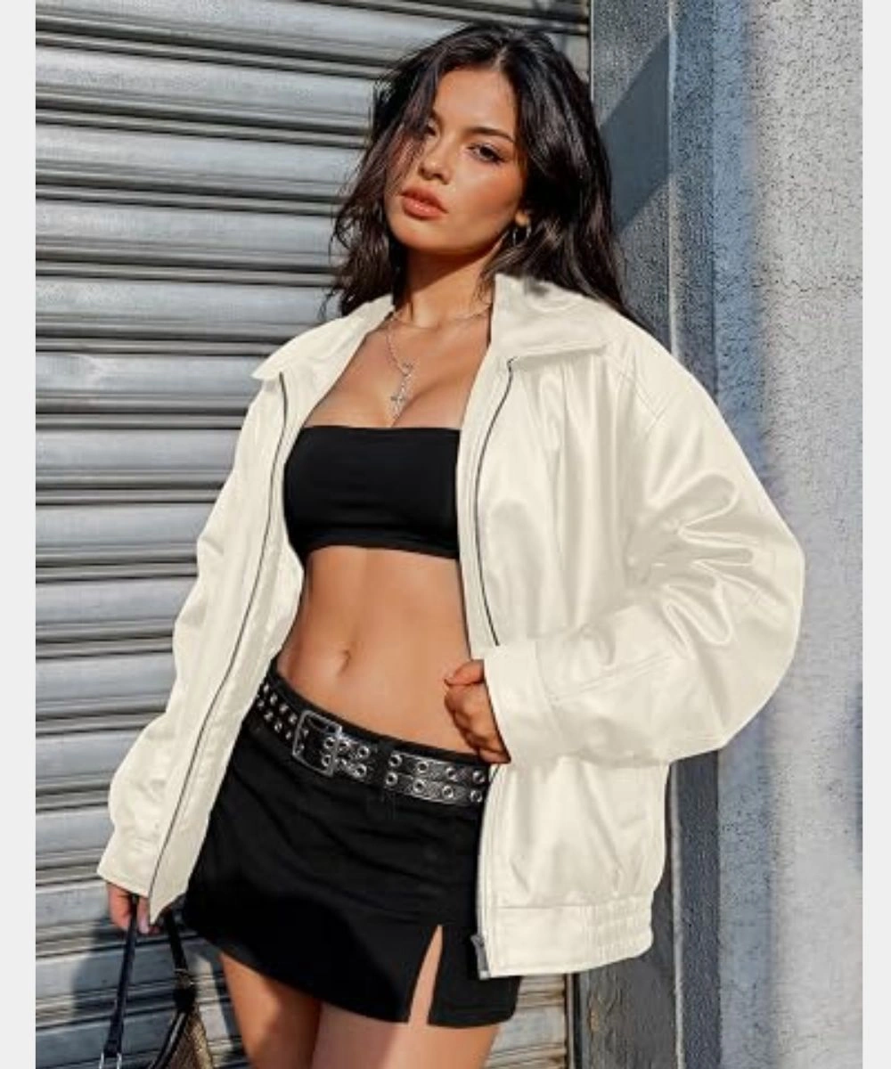 AUTOMET Leather Jacket White