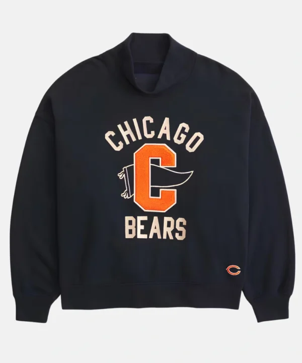 Abercrombie Chicago Bears Mock Neck Sweatshirt