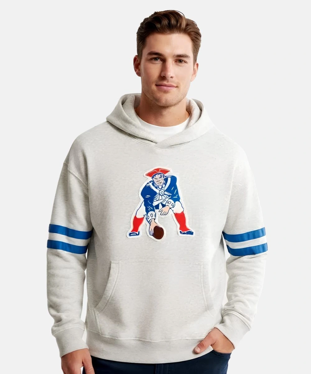 Abercrombie & Fitch New England Patriots Popover Grey Hoodie
