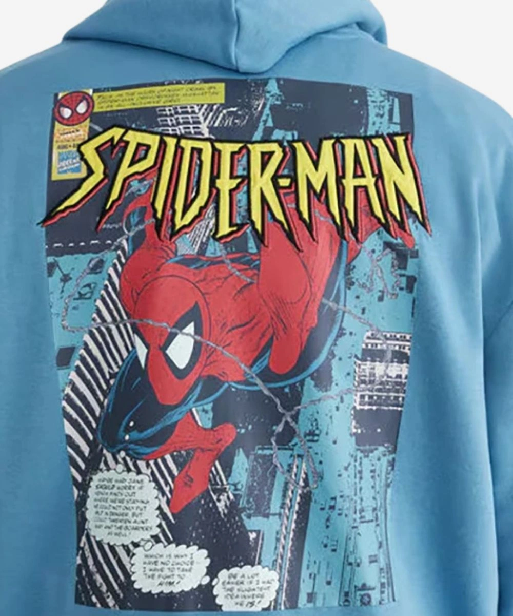 Aero Spider-Man Marvel Sky Blue Hoodie