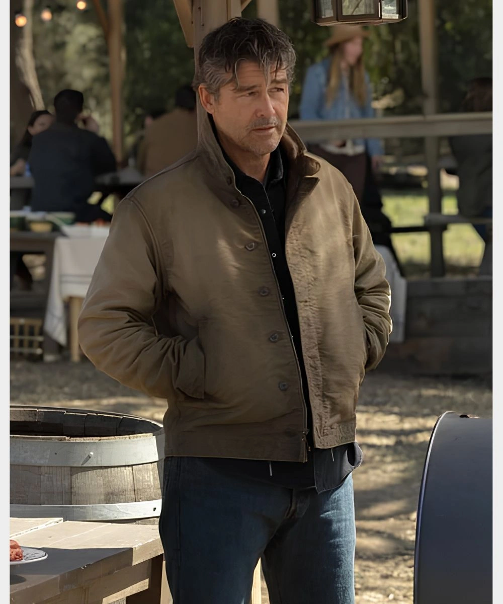 American Actor Kyle Chandler Ralph Lauren Deck Brown Jacket