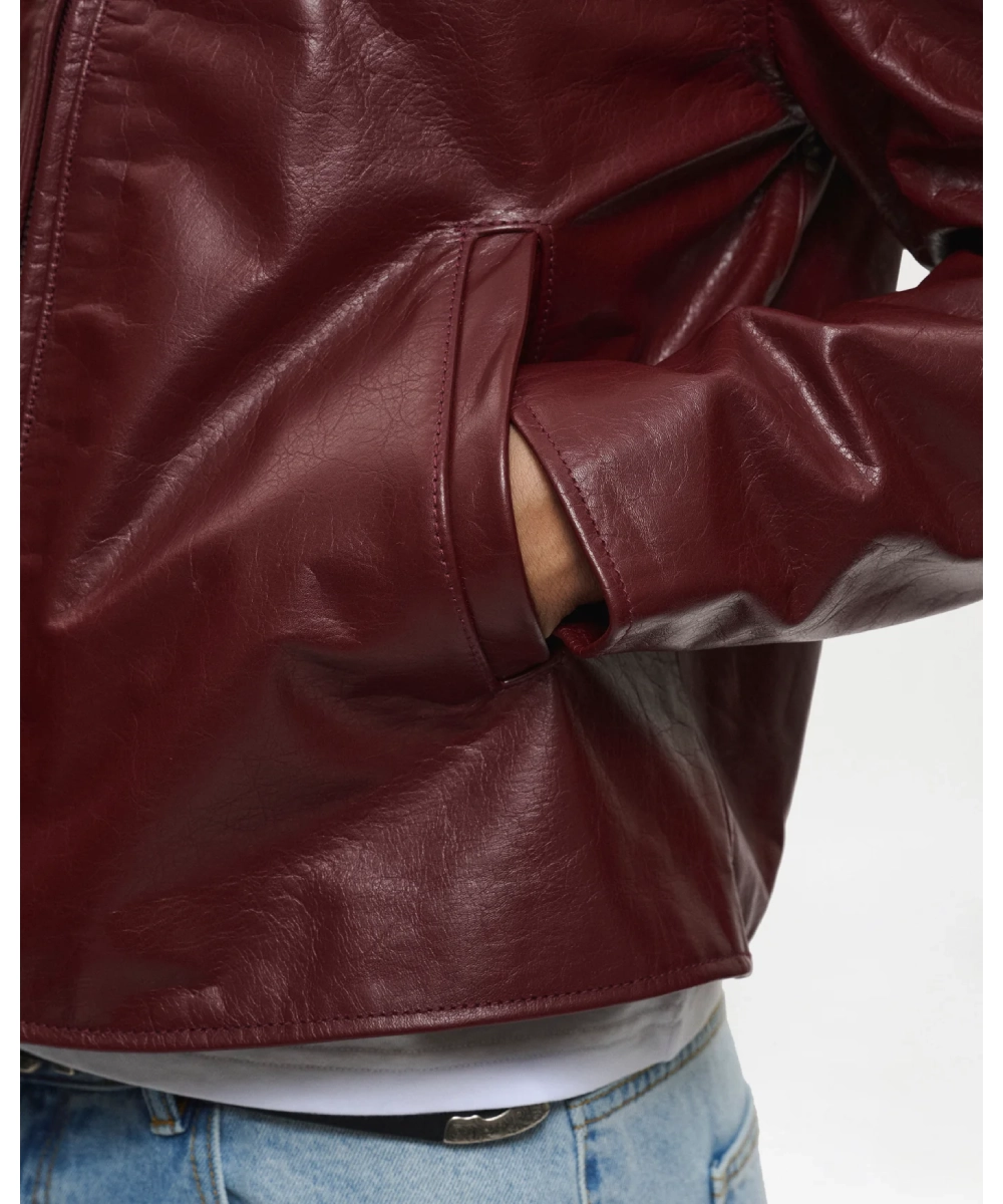 Bordeaux Linea Mutimer Leather Jacket