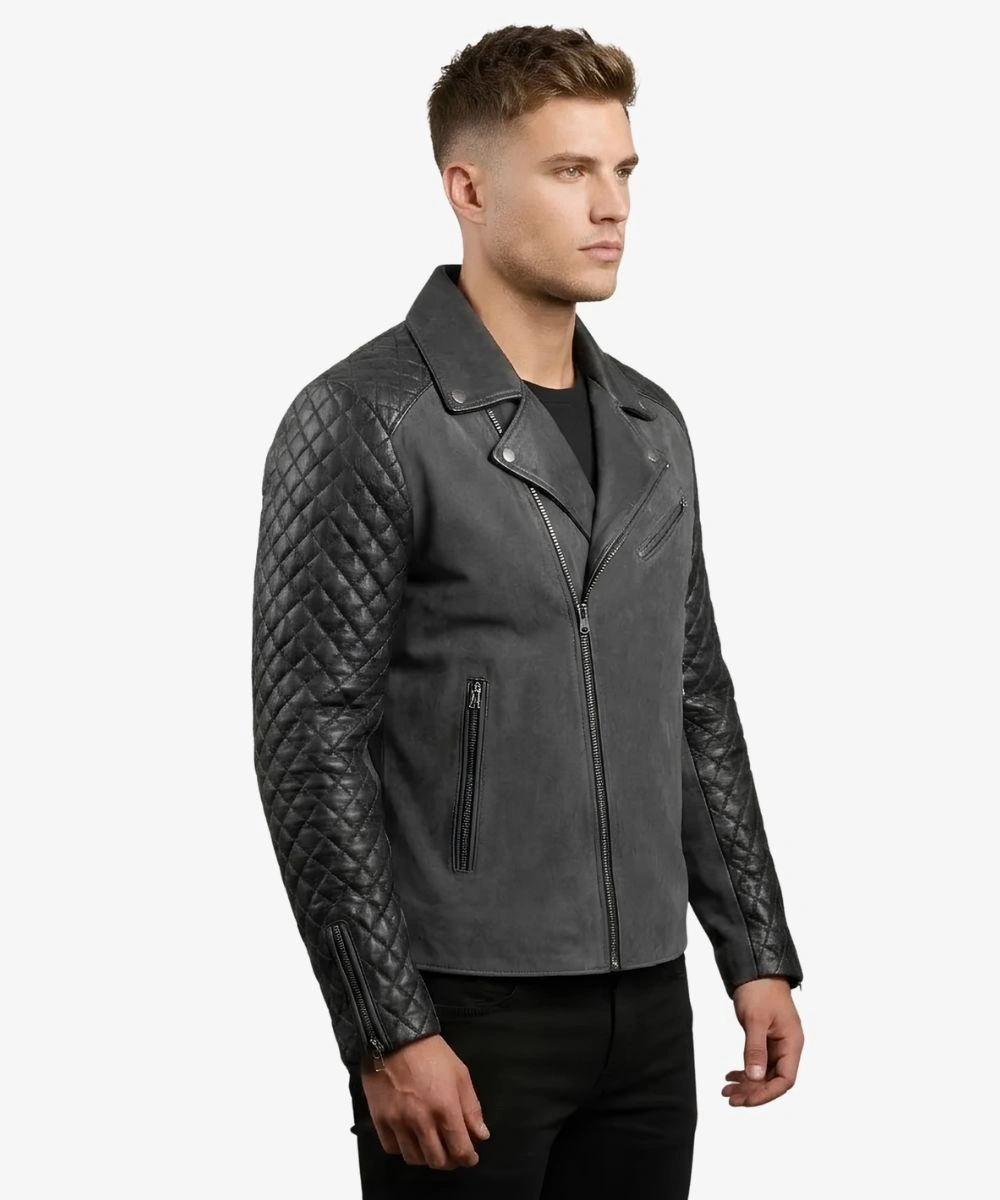 Cafe Racer Biker Stylish Leather Jacket