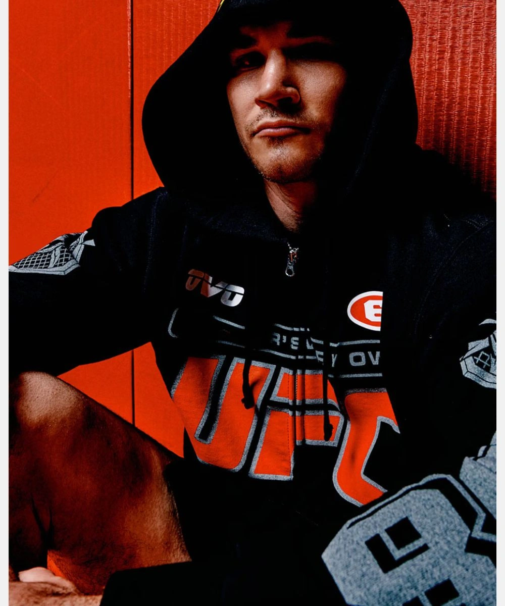 Drake’s OVO x UFC 2026 Capsule Collection Black Hooded Fleece Jacket
