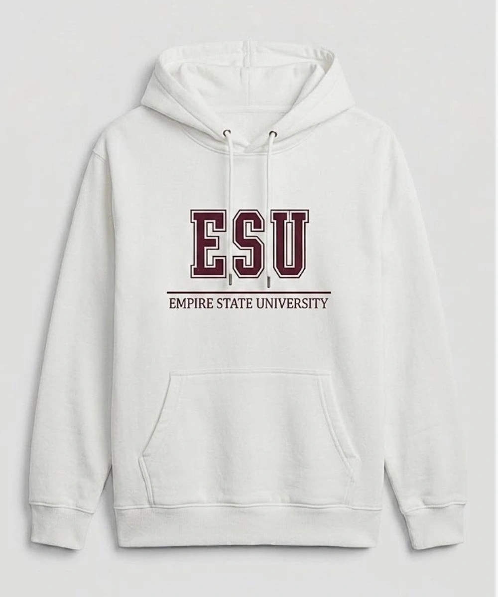 Empire State University White Hoodie