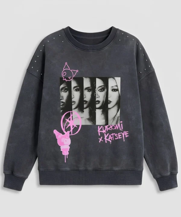 Kuromi Katseye Sweatshirt Black