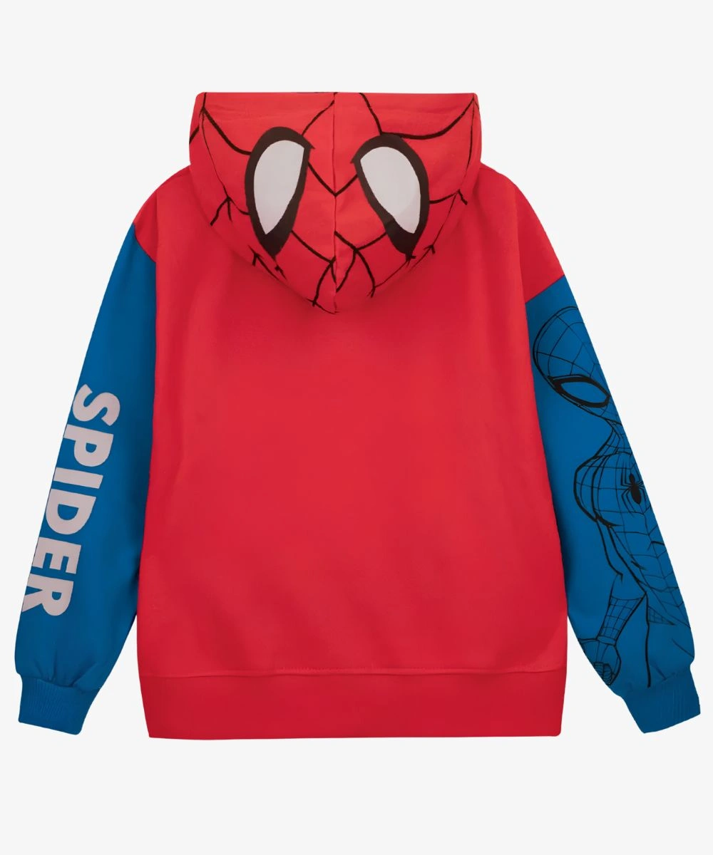 Men's 2026 Spiderman Red & Blue Pullover Fleece Hoodie