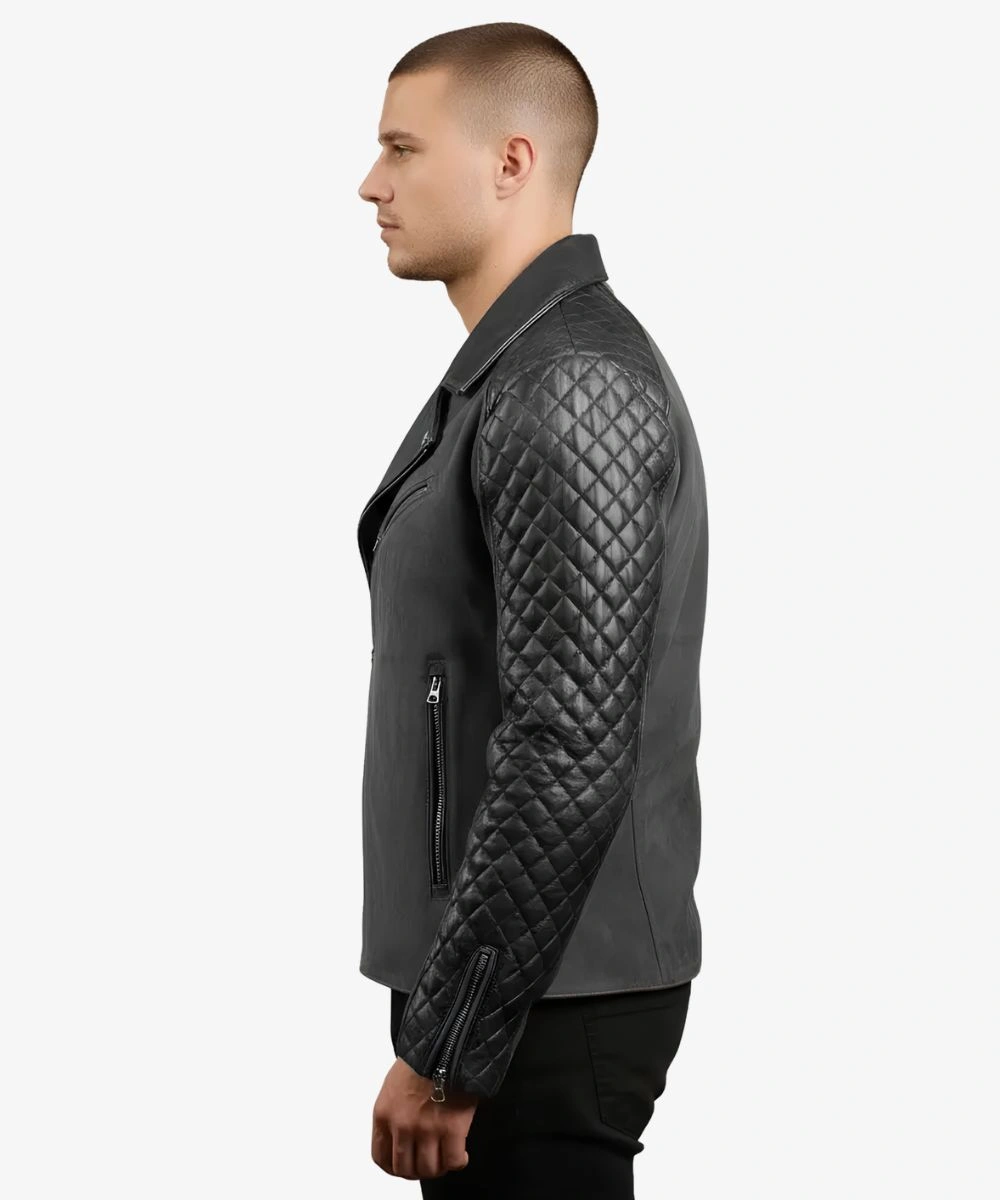 Men's Cafe Racer Biker Stylish Leather Jacket