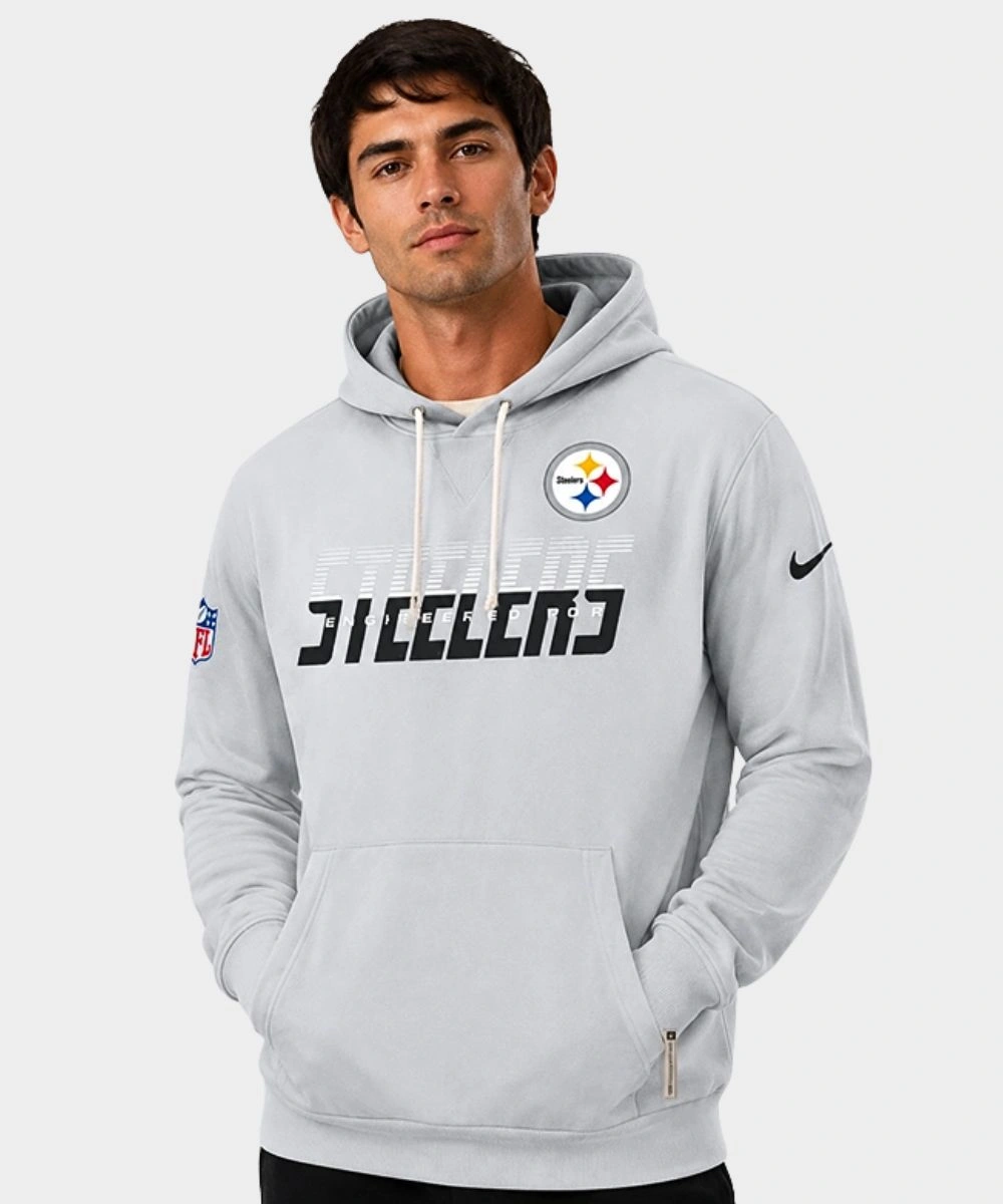 Men's Pittsburgh Steelers 2026 Sideline Standard Issue Nike Dri-FIT Hoodie Grey