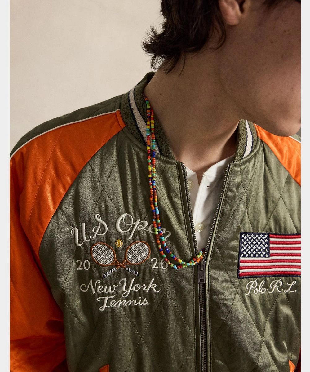 Men's Polo Ralph Lauren US Open 2026 Souvenir Jacket Green & Orange