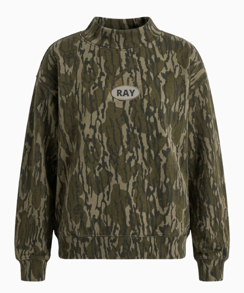 Mossy Oak Mock Neck Sweatshirt Camo