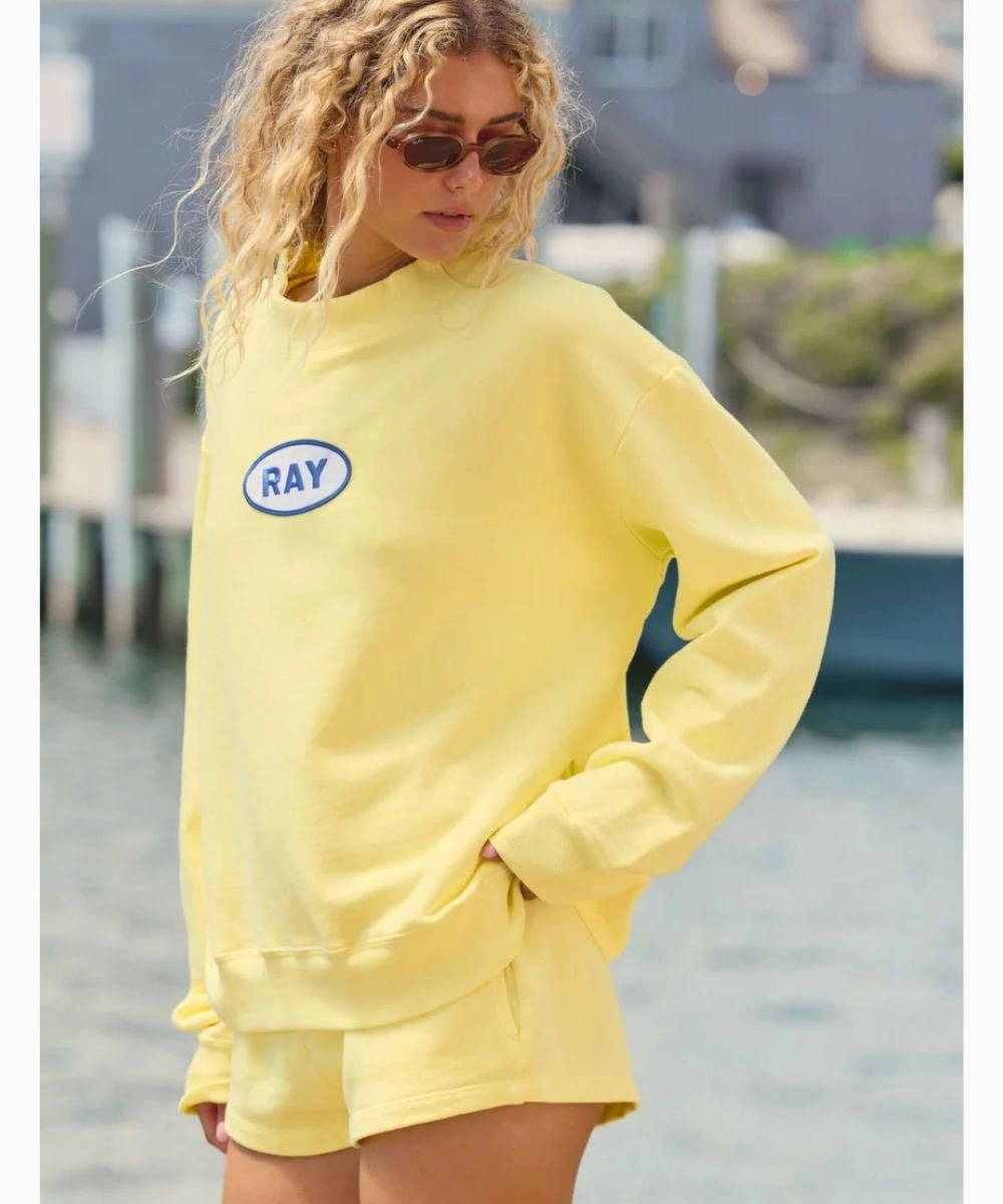 Mossy Oak Mock Neck Yellow Sweatshirt