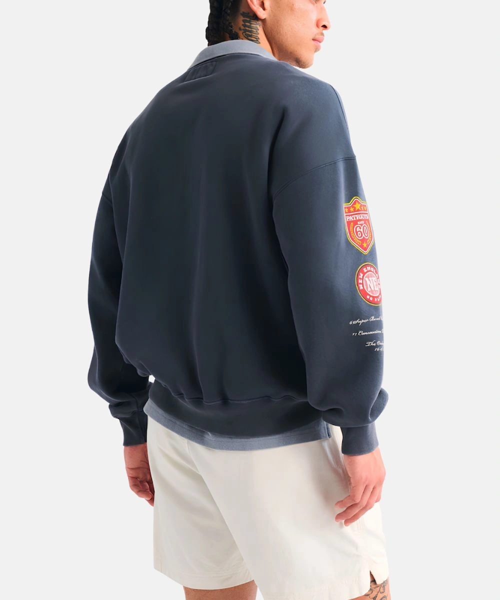 New England Patriots 2026 Abercrombie & Fitch Sweatshirt Navy Blue