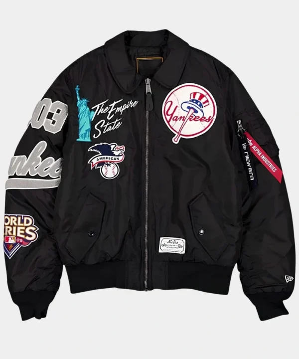 New York Yankees Alpha Industries MA-1 Flight Bomber Jacket Black