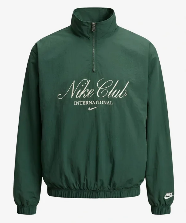 Nike Men's Sportswear Club 12 Zip Jacket Green