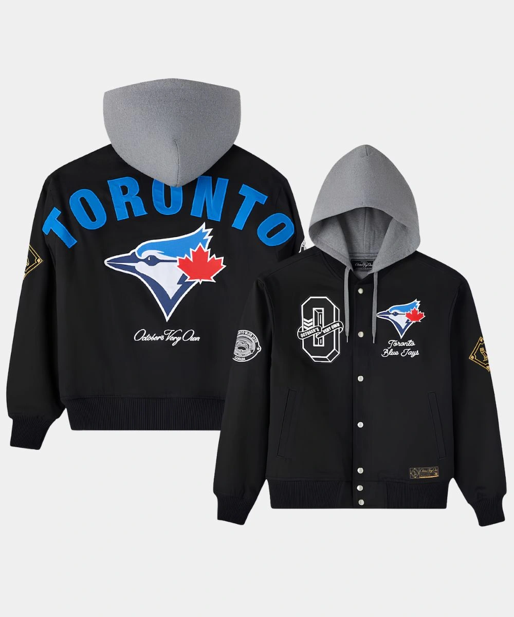 OVO Toronto Blue Jays MLB 2026 Insulated Twill Bomber Jacket Black