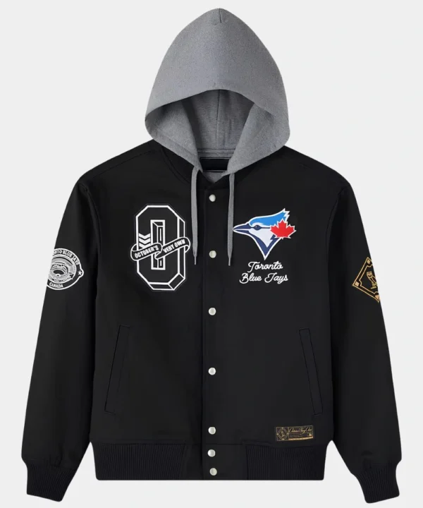 OVO x MLB 2026 Toronto Blue Jays Bomber Jacket Black