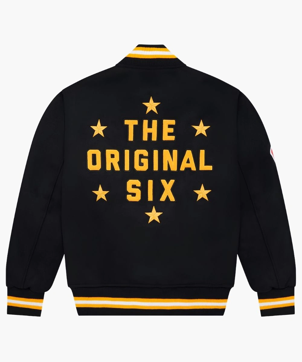 OVO x NHL Boston Bruins Varsity Jacket Black