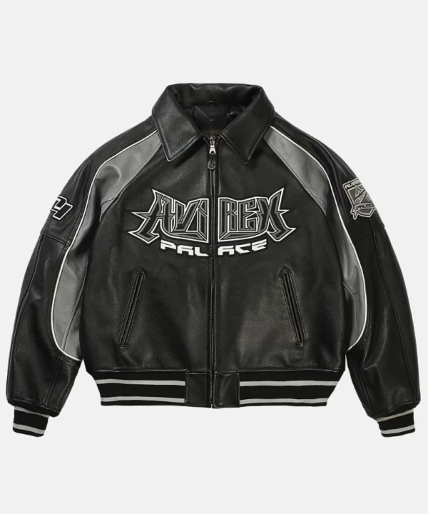 PALACE AVIREX Black Leather Jacket