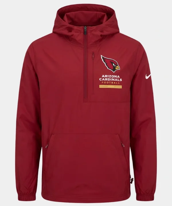 Preseason 2026 Arizona Cardinals Mike LaFleur Nike Sideline Anorak Red Hooded Jacket