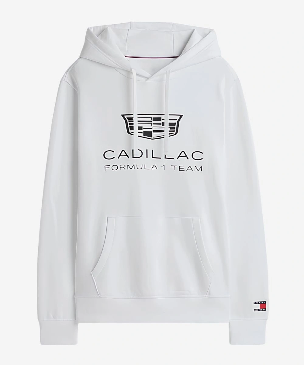 TH Cadillac Formula 1 Team Shield Logo Hoodie White