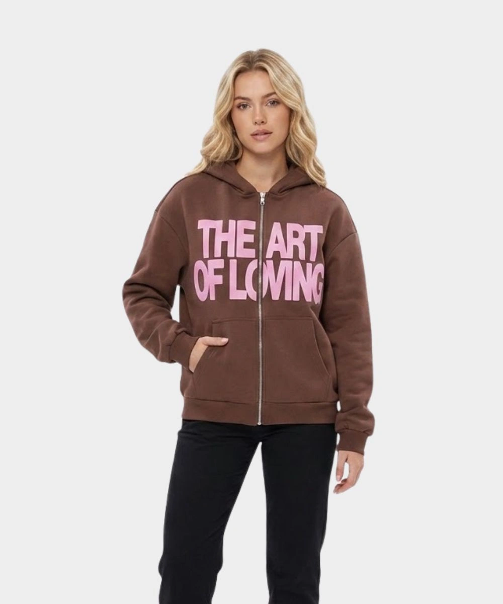 The Art Of Loving Hoodie Brown