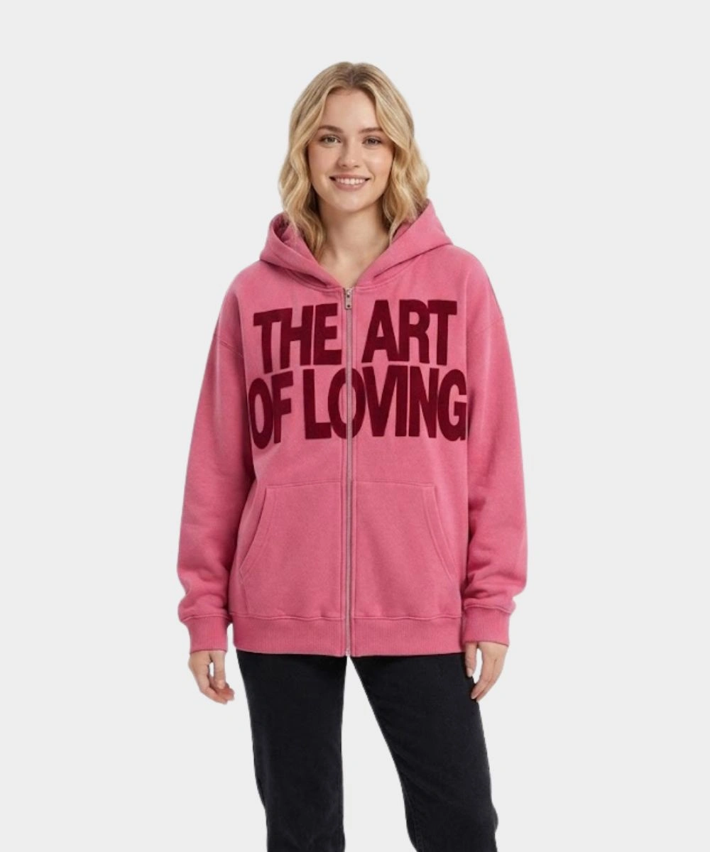 The Art Of Loving Olivia Dean Hoodie Pink