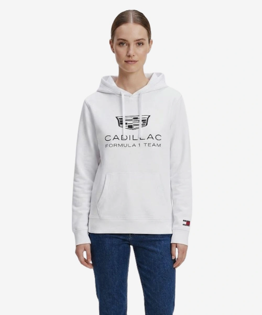 Tommy Hilfiger Cadillac F1 Team Shield Hoodie White