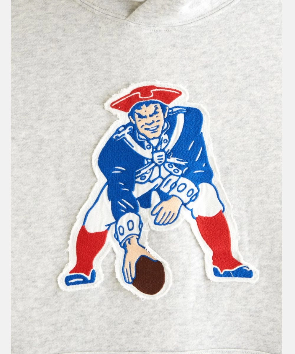 Unisex 2026 Abercrombie & Fitch New England Patriots Popover Grey Pullover Hoodie