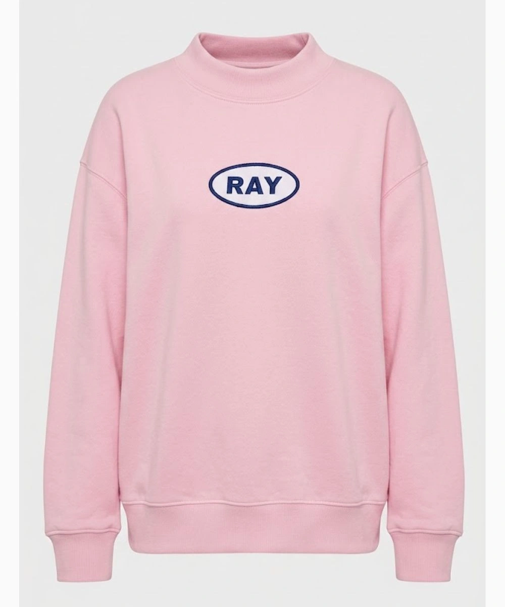 Women's 2026 Mossy Oak Mock Neck Oversized Pullover Fleece Sweatshirt Pink