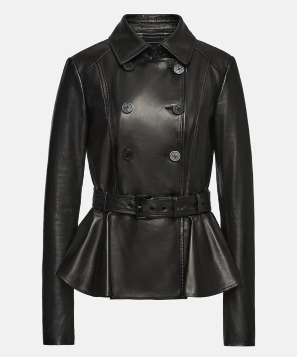 Women's Black Fitted Leather Jacket