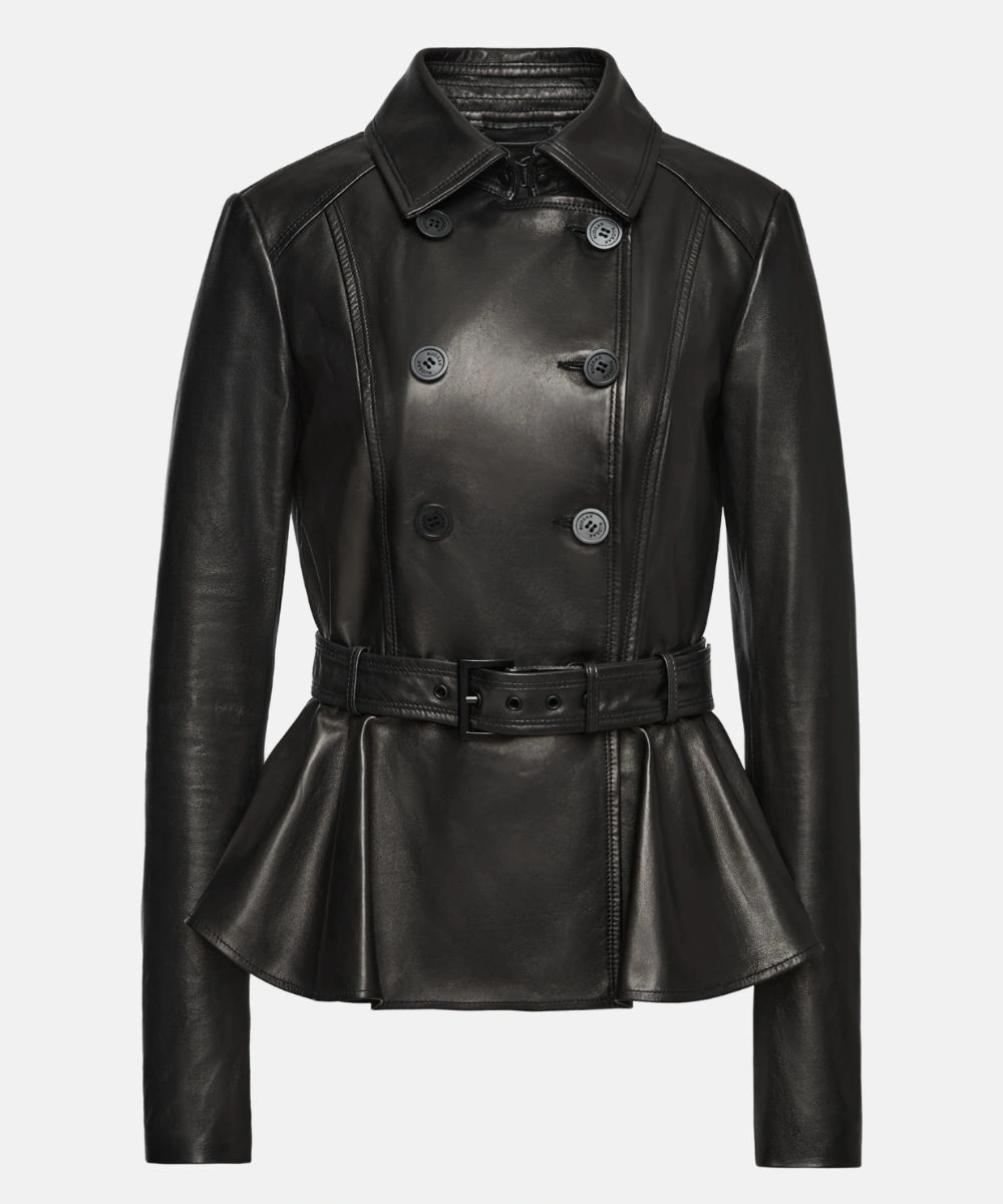 Women's Black Fitted Leather Jacket