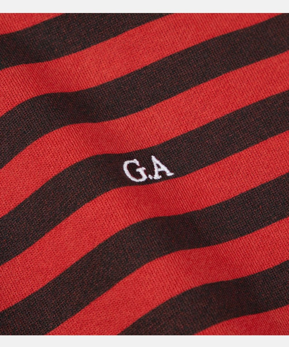 Women's G.A Striped Black & Red Hoodie
