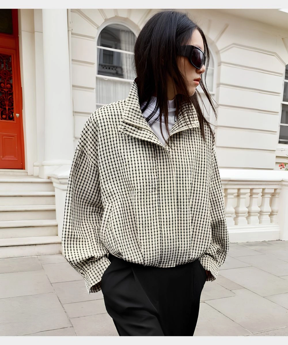 Zara Check Bomber Jacket